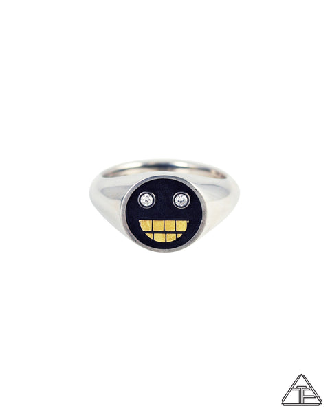 Grillz: Diamond Sterling Silver 22k Ring