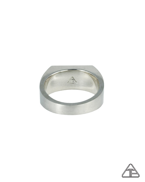 Signet Ring: Matte Sterling Silver