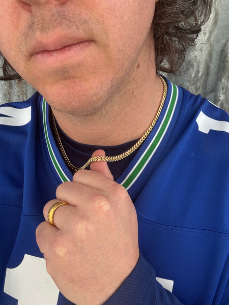 20" Solid 18k Oval Curb Gold Chain 5.8 mm