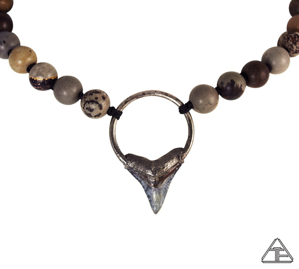 Bull Shark Tooth Crystal Talisman Pendant Choker