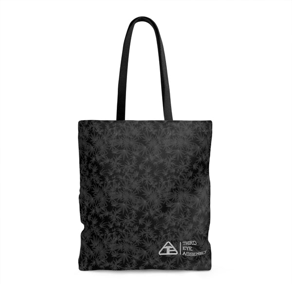 ‘Black Leaf’ Cannabis Tote Bag in Black