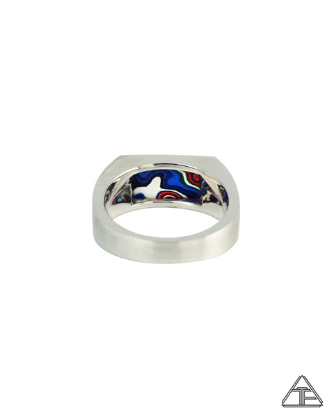 Signet Ring: Fordite Inlay Size 10