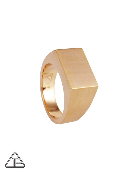 Signet Ring: Matte 18K Rose Gold