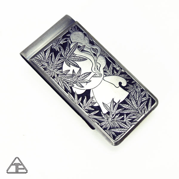 Cannabis MUNNY TREE$ Engravable Money Clip - Third Eye Assembly