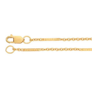 14k Yellow Gold Fill Cable Chain with Bar Accents 1.5mm