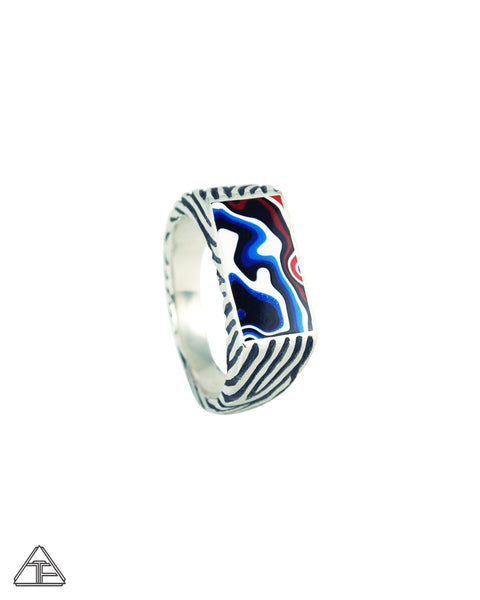 Wild Coat: Fordite Signet Ring Size 9