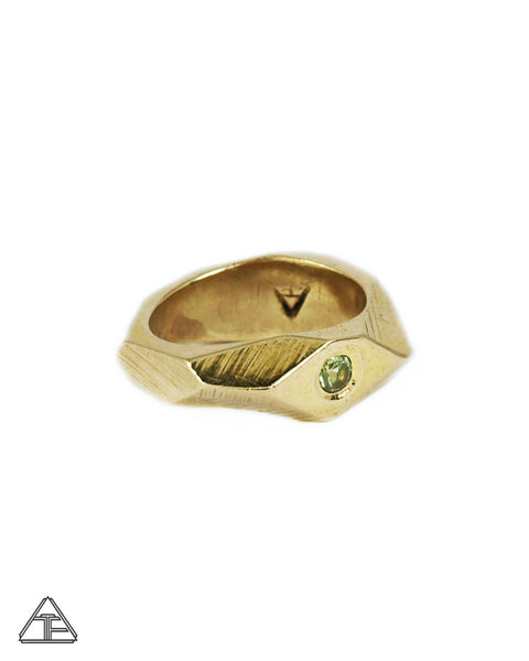 Lattice: Brass Ring Moldavite