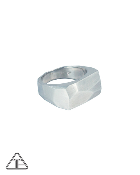 Matte Signet Ring - Lattice Series - Third Eye Assembly