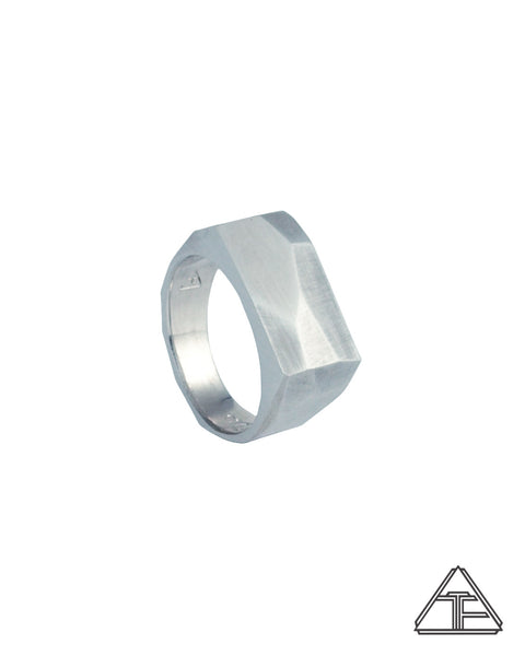 Matte Signet Ring - Lattice Series - Third Eye Assembly