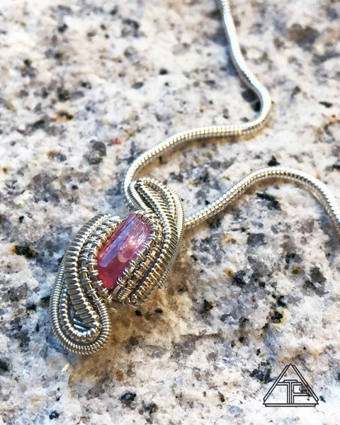 Imperial Topaz Sterling Silver Wire Wrapped Pendant