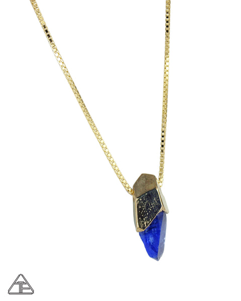 Tanzanite 14k Yellow Gold Crystal Talisman Pendant