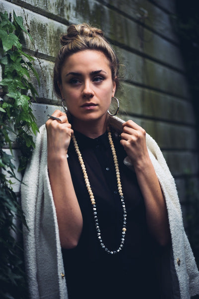 Lattice: Sterling Silver Woolly Mammoth Ivory Chain